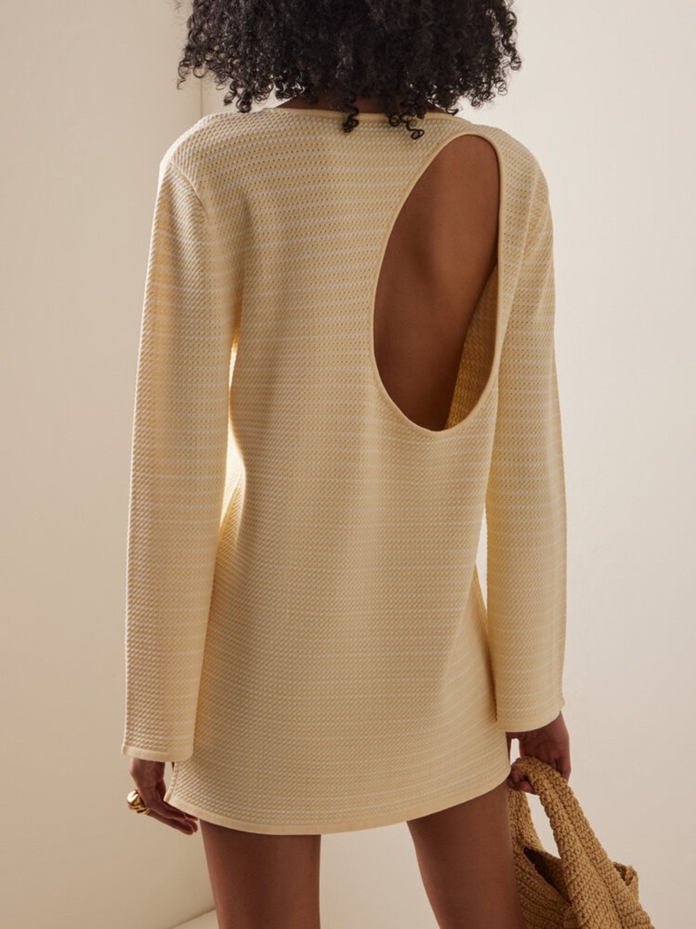 Elce Swim Riviera Aura Mini Dress in Yellow